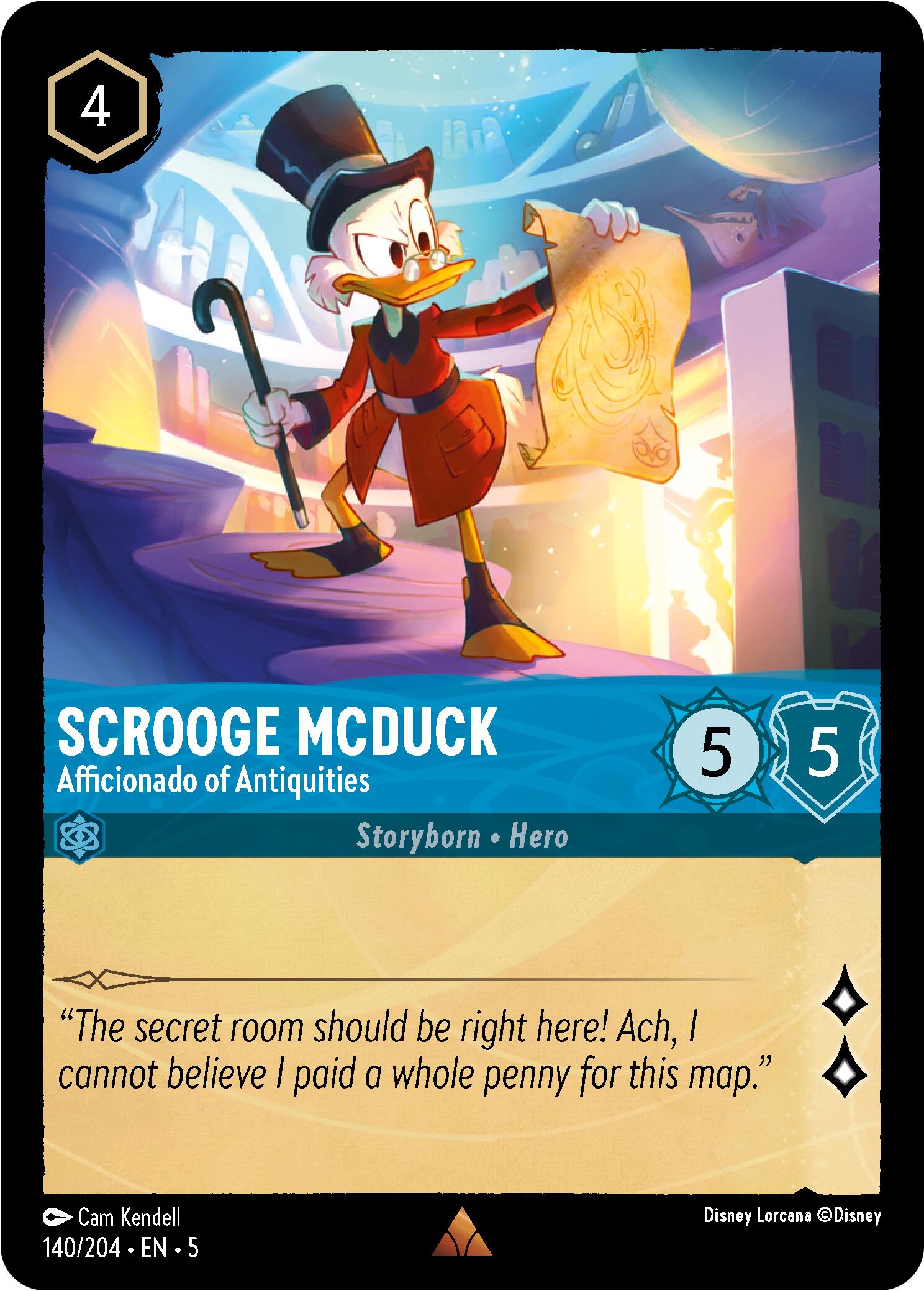 Scrooge McDuck - Afficionado of Antiquities (140/204) [Shimmering Skies] | Odin's Place