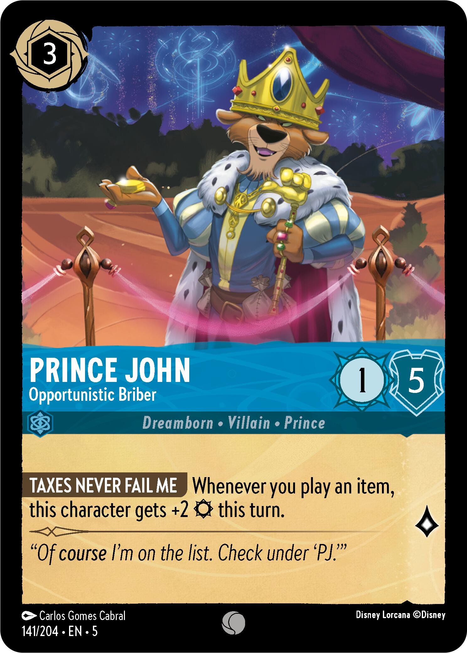 Prince John - Opportunistic Briber (141/204) [Shimmering Skies] | Odin's Place