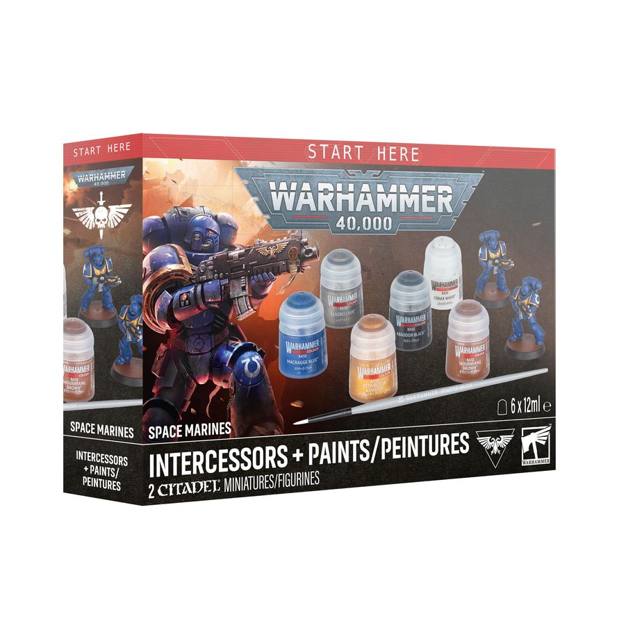 Warhammer 40k: Space Marines: Intercessors + Paints | Odin's Place