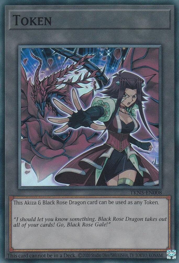 Token: Akiza & Black Rose Dragon [TKN5-EN008] Super Rare | Odin's Place