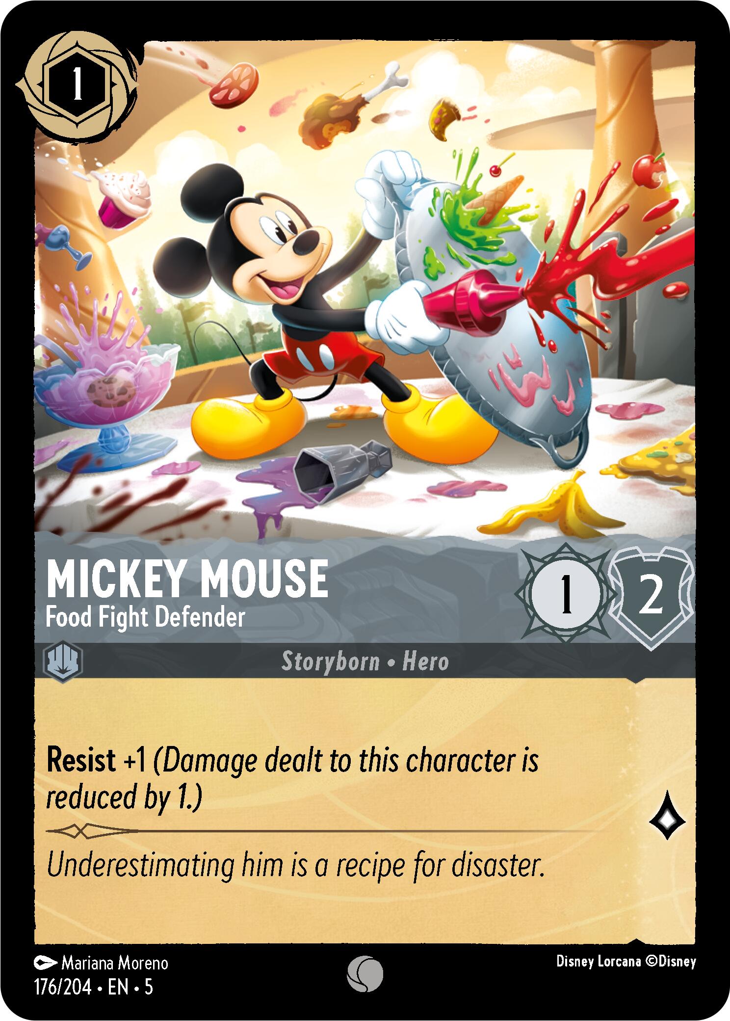 Mickey Mouse - Food Fight Defender (176/204) [Shimmering Skies] | Odin's Place
