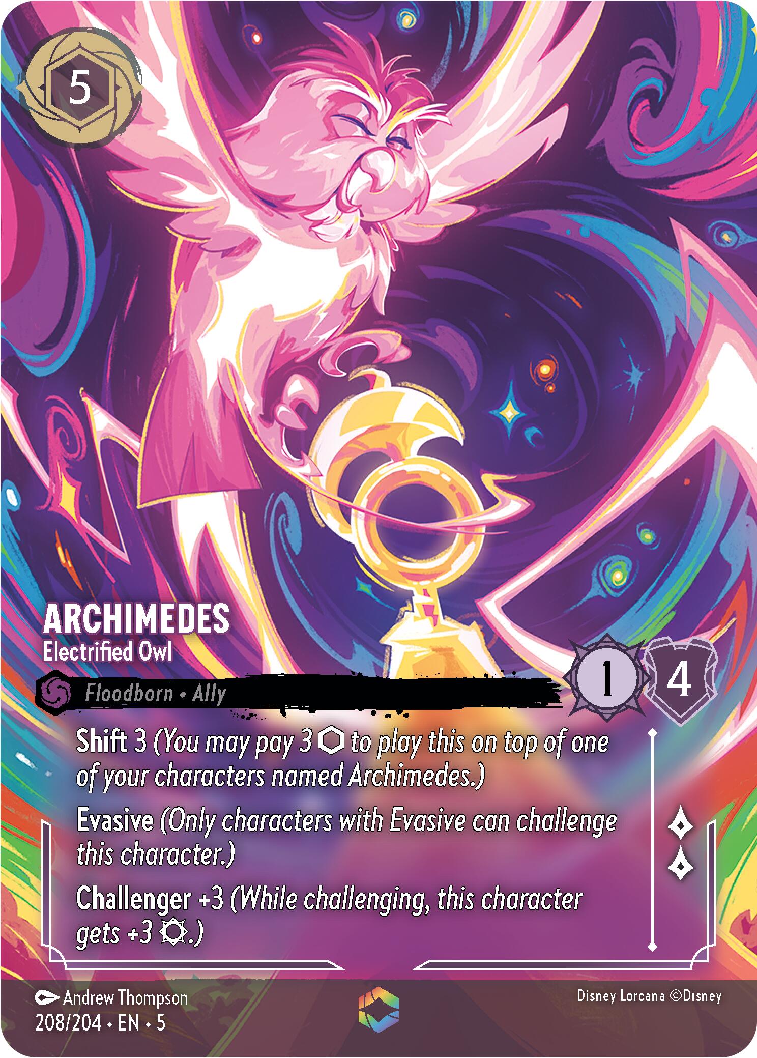 Archimedes - Electrified Owl (Enchanted) (208/204) [Shimmering Skies] | Odin's Place