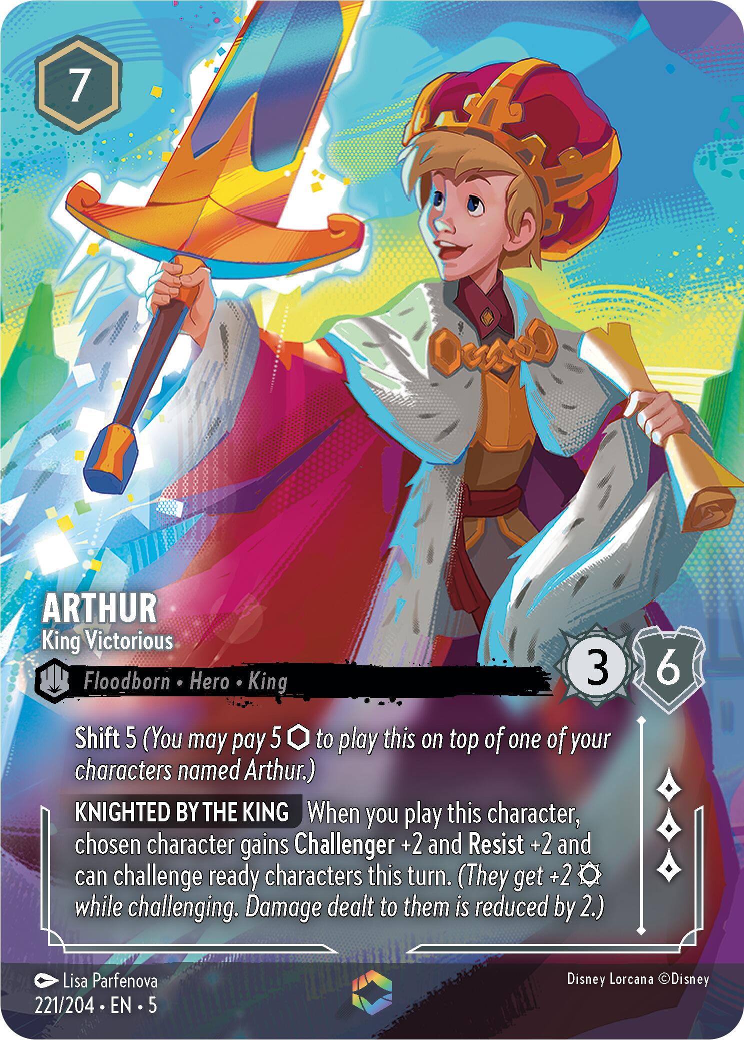 Arthur - King Victorious (Enchanted) (221/204) [Shimmering Skies] | Odin's Place