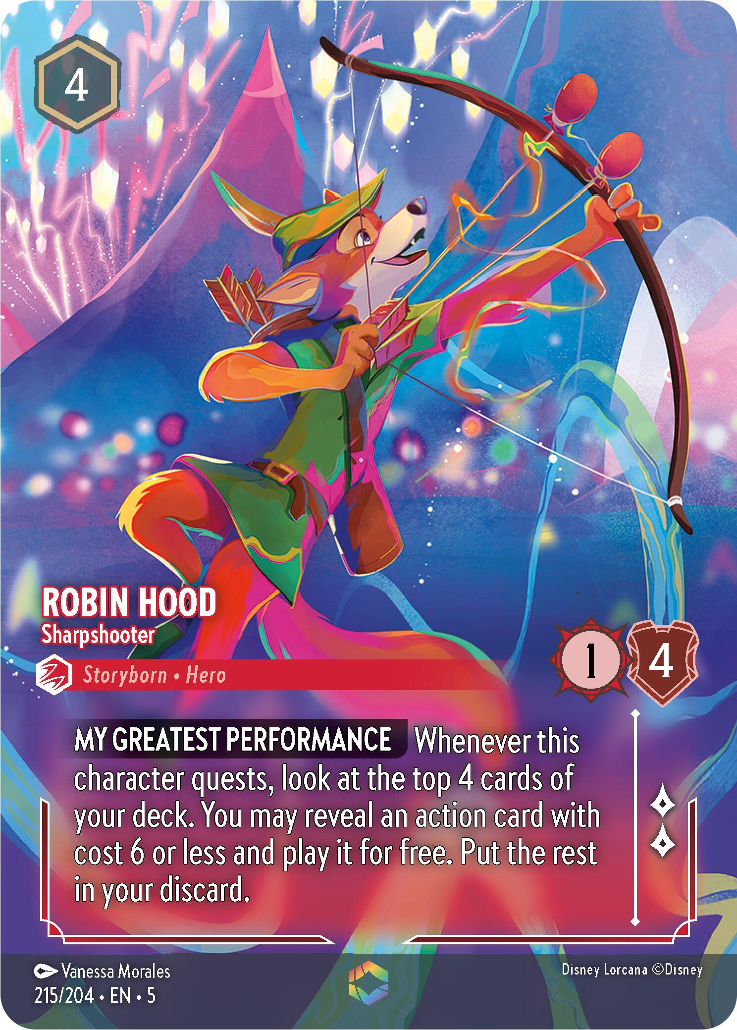 Robin Hood - Sharpshooter (Enchanted) (215/204) [Shimmering Skies] | Odin's Place