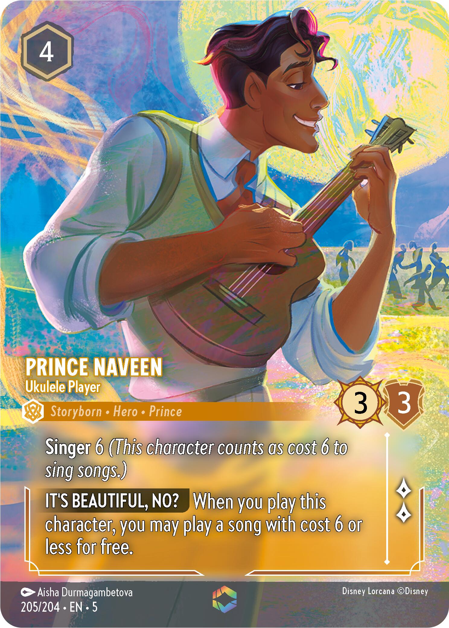 Prince Naveen - Ukulele Player (Enchanted) (205/204) [Shimmering Skies] | Odin's Place