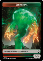 Elemental (0021) // Angel Double-Sided Token [Outlaws of Thunder Junction Commander Tokens] | Odin's Place