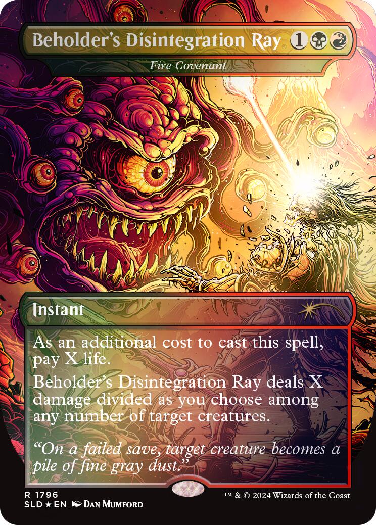 Beholder's Disintegration Ray - Fire Covenant (Rainbow Foil) [Secret Lair Drop Series] | Odin's Place