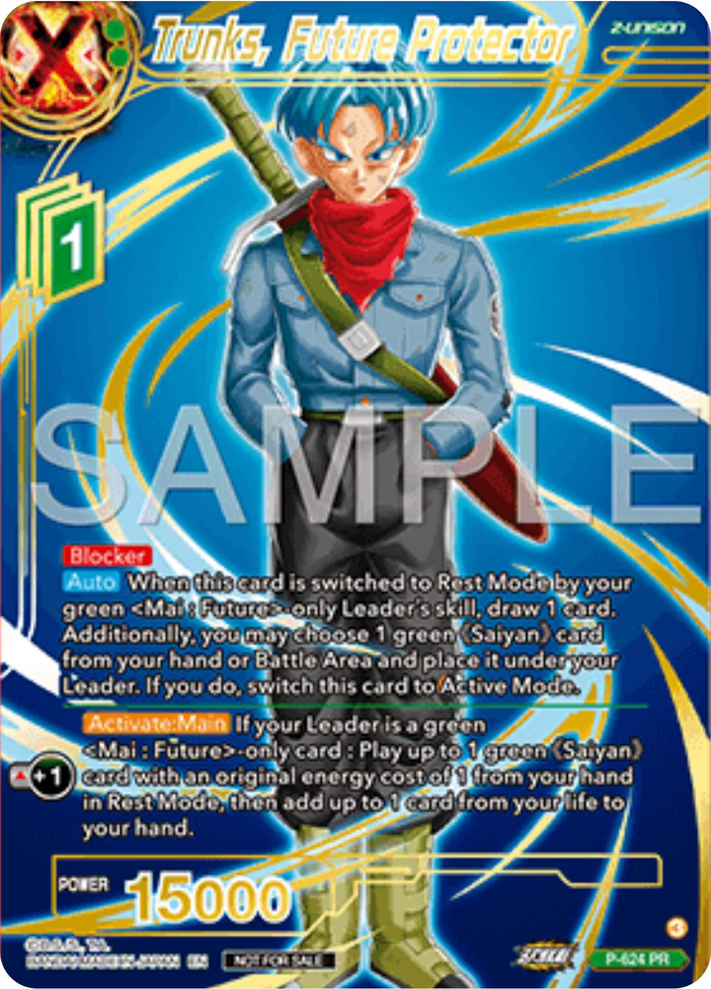 Trunks, Future Protector (Gold Stamped) (P-424) [Promotion Cards] | Odin's Place