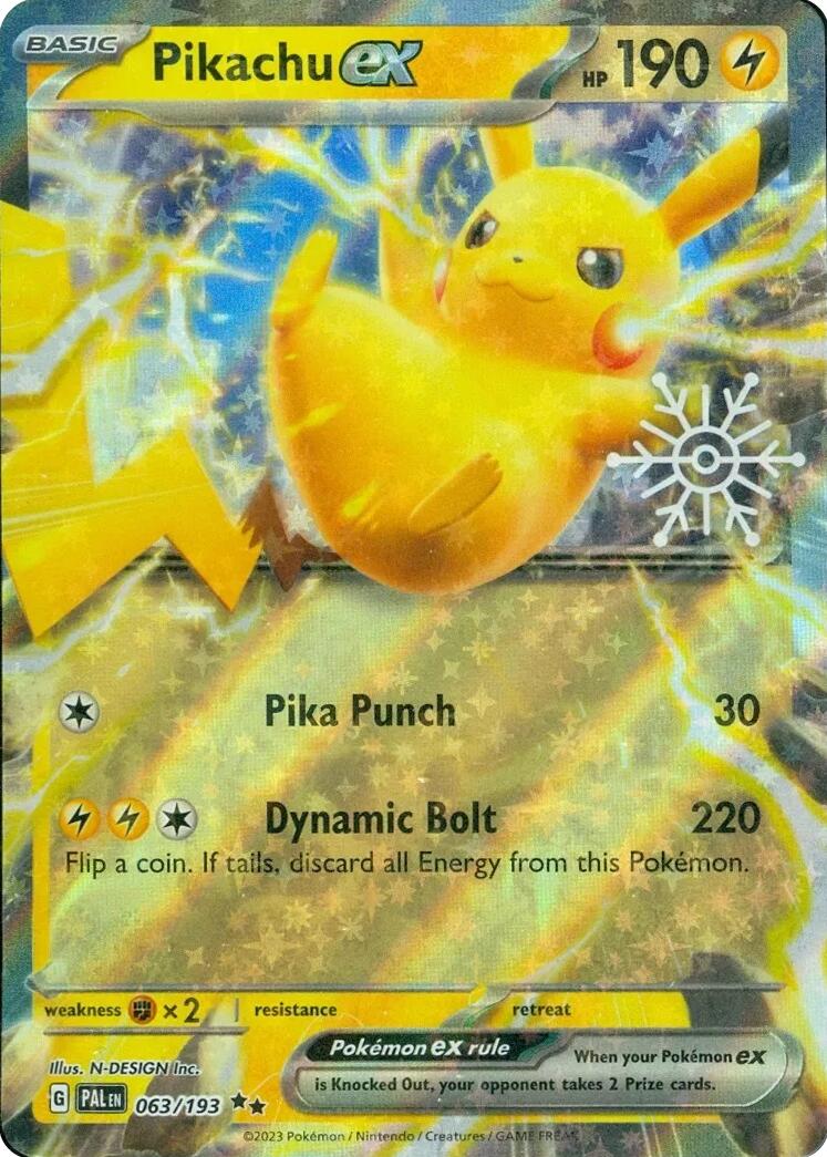 Pikachu ex (063/193) (Holiday Calendar) [Miscellaneous Cards] | Odin's Place