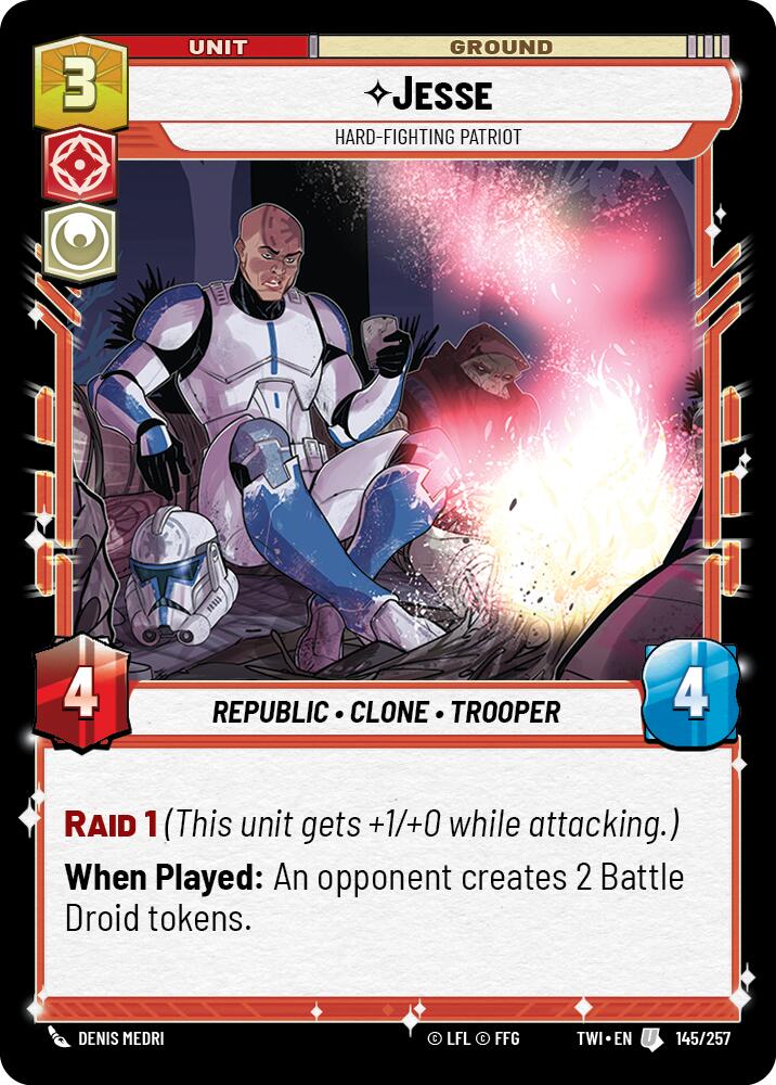 Jesse - Hard-Fighting Patriot (145/257) (145/257) [Twilight of the Republic] | Odin's Place