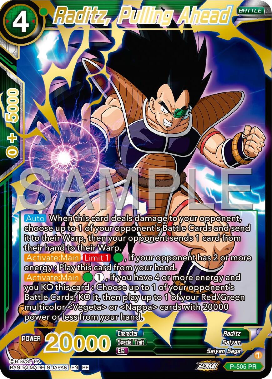 Raditz, Pulling Ahead (Reprint) (P-505) [Premium 7th Anniversary Box 2024] | Odin's Place