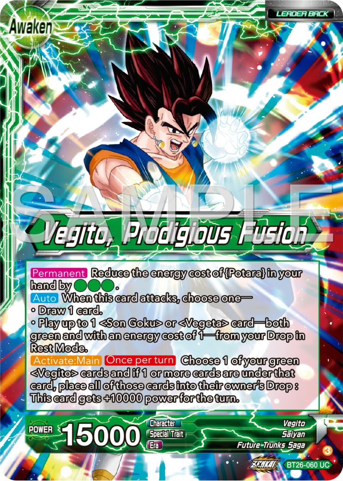 Son Goku & Vegeta // Vegito, Prodigious Fusion (BT26-060) [Ultimate Advent] | Odin's Place