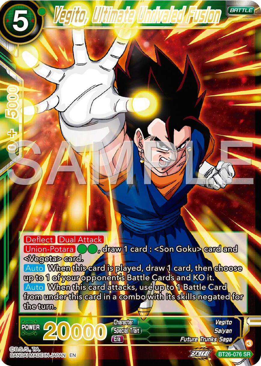 Vegito, Ultimate Unrivaled Fusion (BT26-076) [Ultimate Advent] | Odin's Place