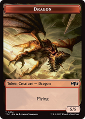Dragon (0014) // Treasure Double-Sided Token [Tarkir: Dragonstorm Commander Tokens] | Odin's Place