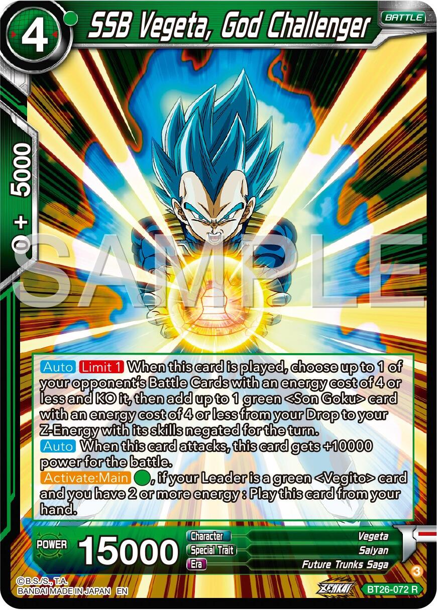 SSB Vegeta, God Challenger (BT26-072) [Ultimate Advent] | Odin's Place
