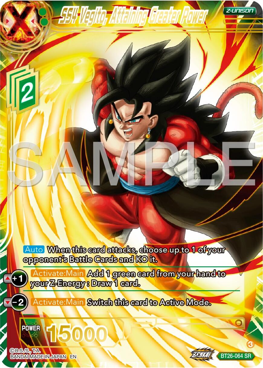 SS4 Vegito, Attaining Greater Power (BT26-064) [Ultimate Advent] | Odin's Place
