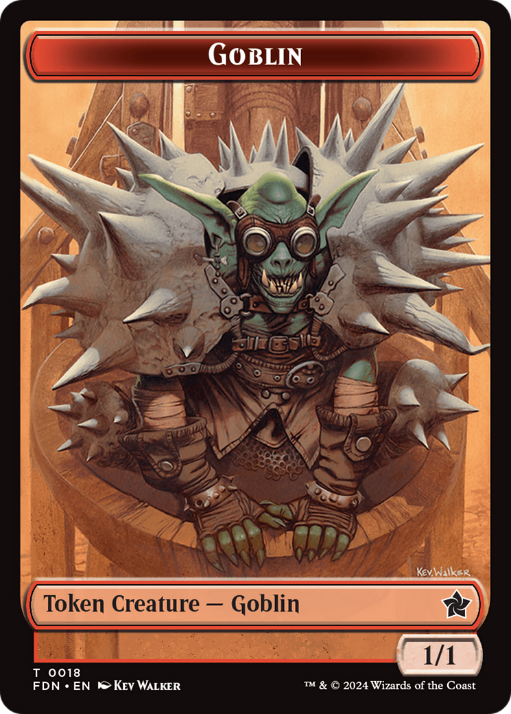 Goblin // Treasure Double-Sided Token [Foundations Tokens] | Odin's Place