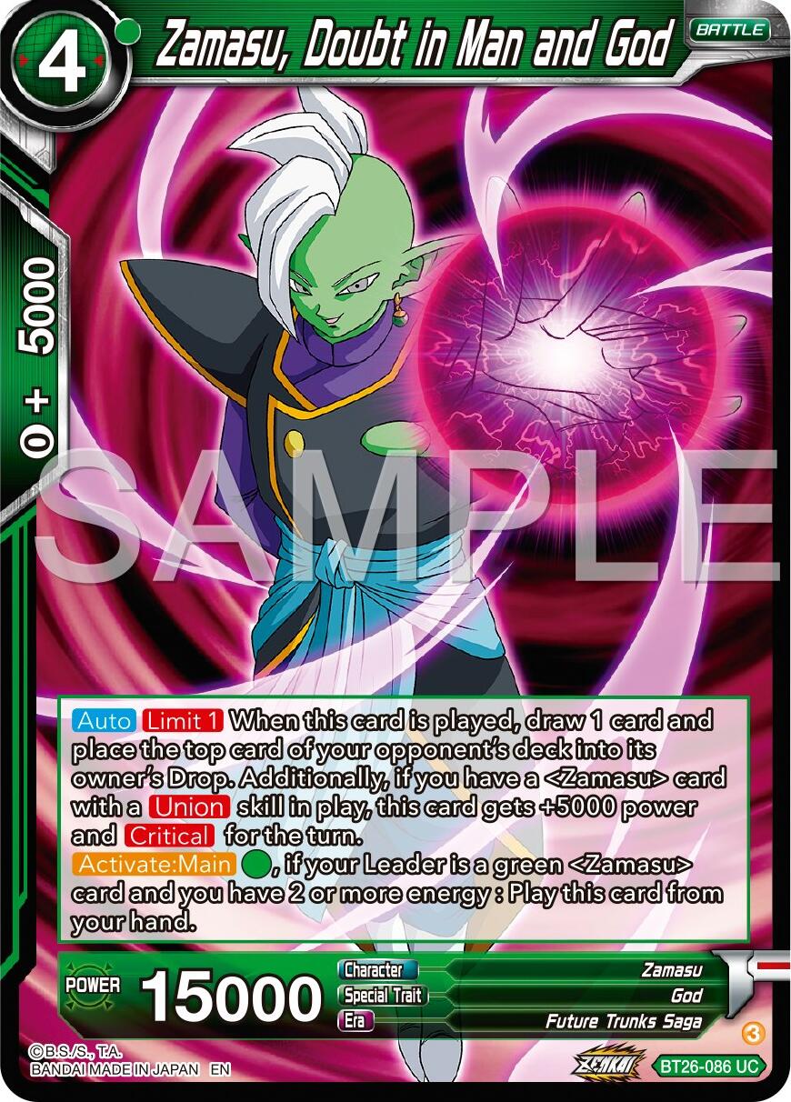 Zamasu, Doubt in Man and God (BT26-086) [Ultimate Advent] | Odin's Place