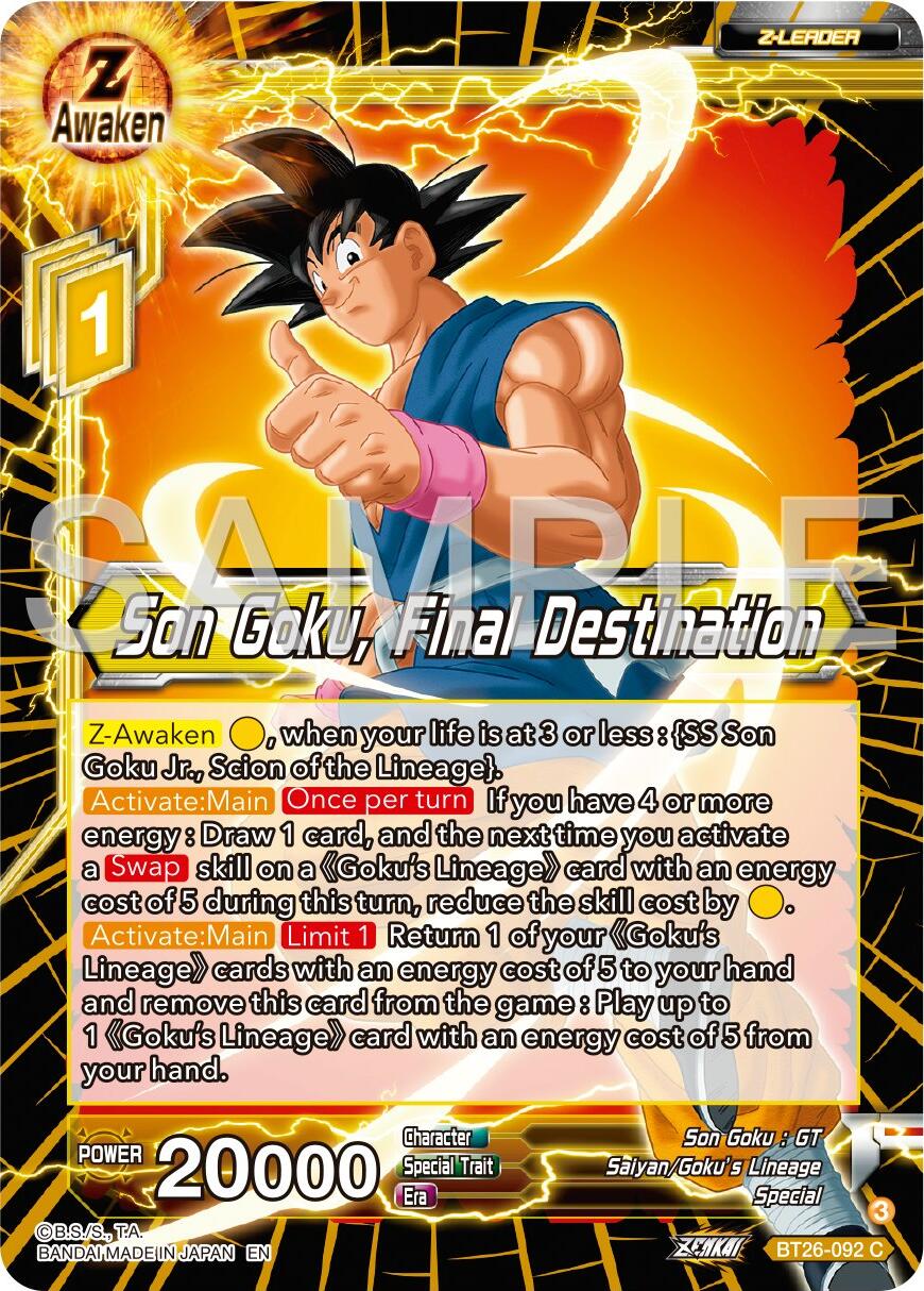 Son Goku, Final Destination (BT26-092) [Ultimate Advent] | Odin's Place