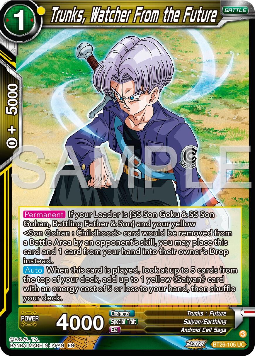 Trunks, Watcher From the Future (BT26-105) [Ultimate Advent] | Odin's Place