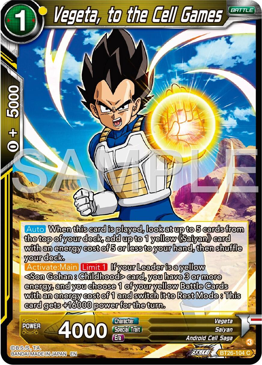 Vegeta, to the Cell Games (BT26-104) [Ultimate Advent] | Odin's Place