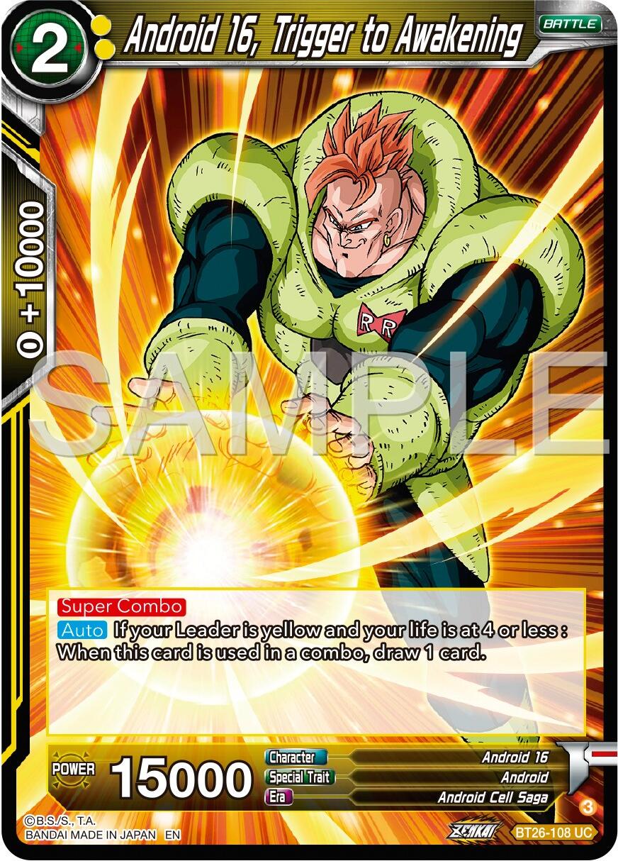 Android 16, Trigger to Awakening (BT26-108) [Ultimate Advent] | Odin's Place