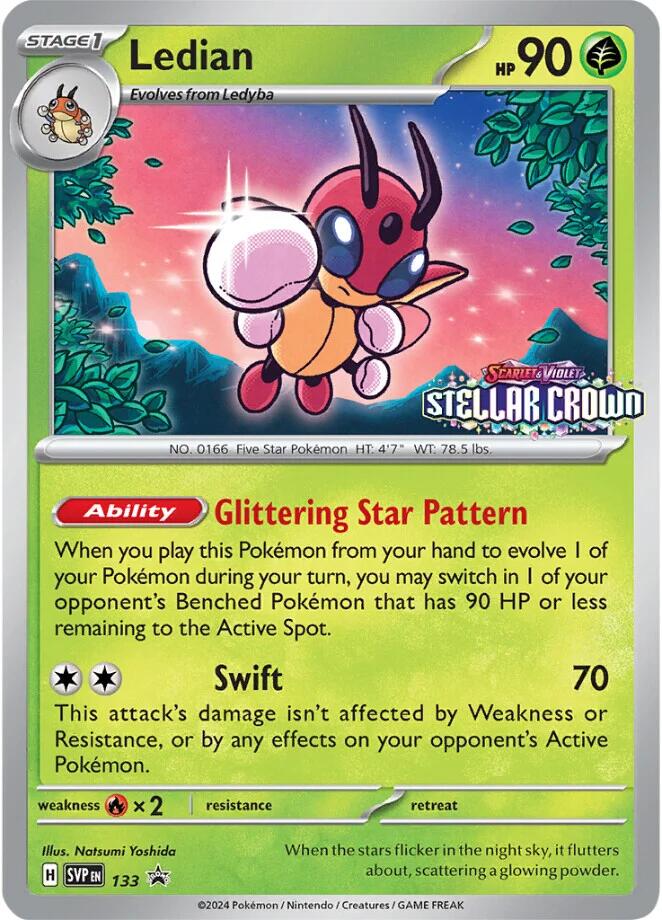 Ledian (003/142) (Theme Deck Exclusive) [Scarlet & Violet: Stellar Crown] | Odin's Place