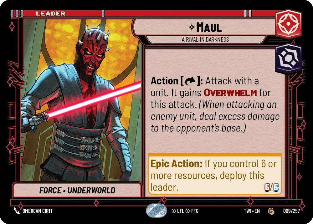 Maul - A Rival in Darkness (009/257) (009/257) [Twilight of the Republic] | Odin's Place