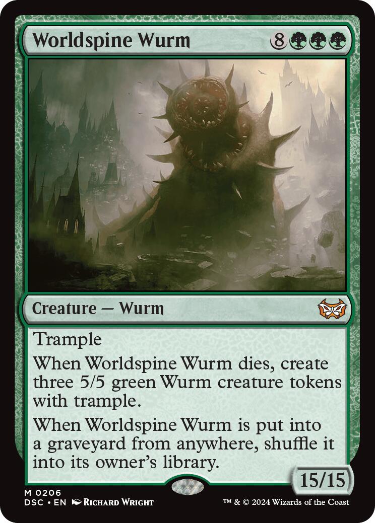 Worldspine Wurm [Duskmourn: House of Horror Commander] | Odin's Place