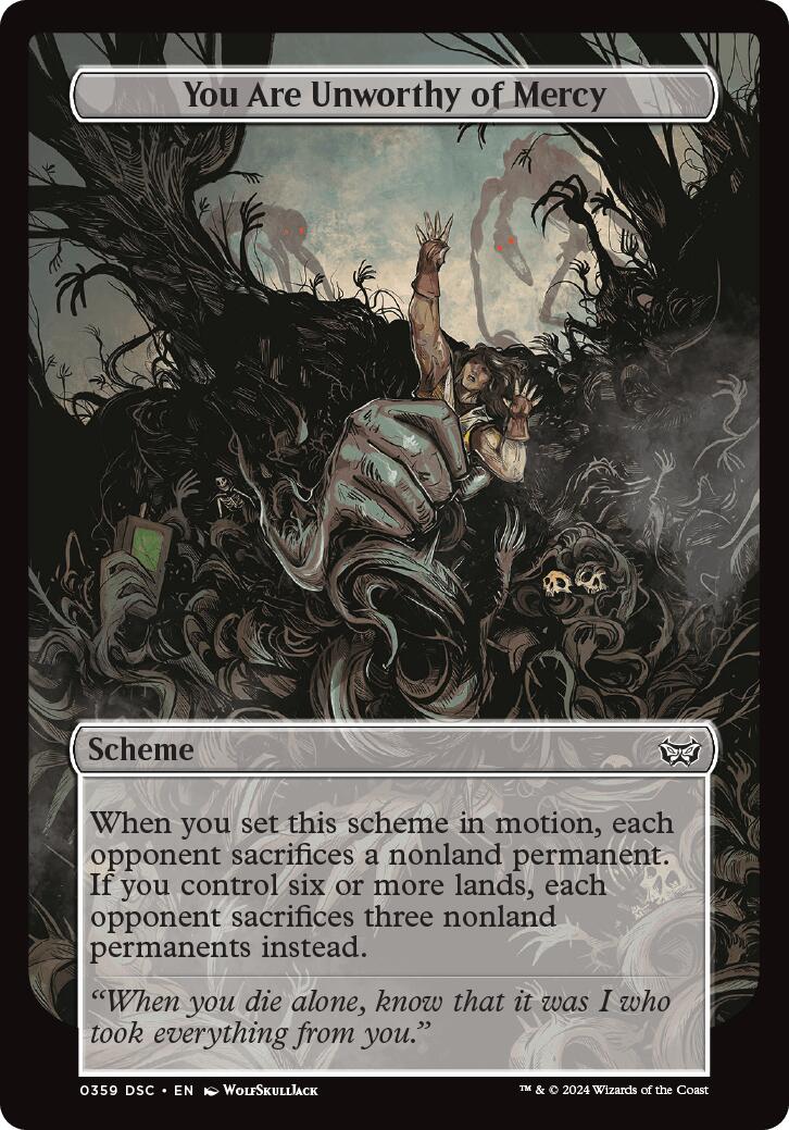 You Are Unworthy of Mercy (Full Art) [Duskmourn: Archenemy] | Odin's Place