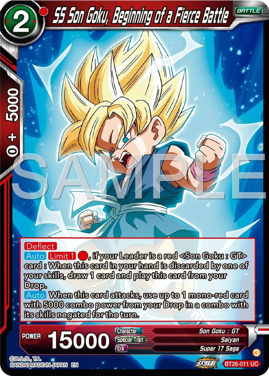 SS Son Goku, Beginning of a Fierce Battle (BT26-011) [Ultimate Advent] | Odin's Place