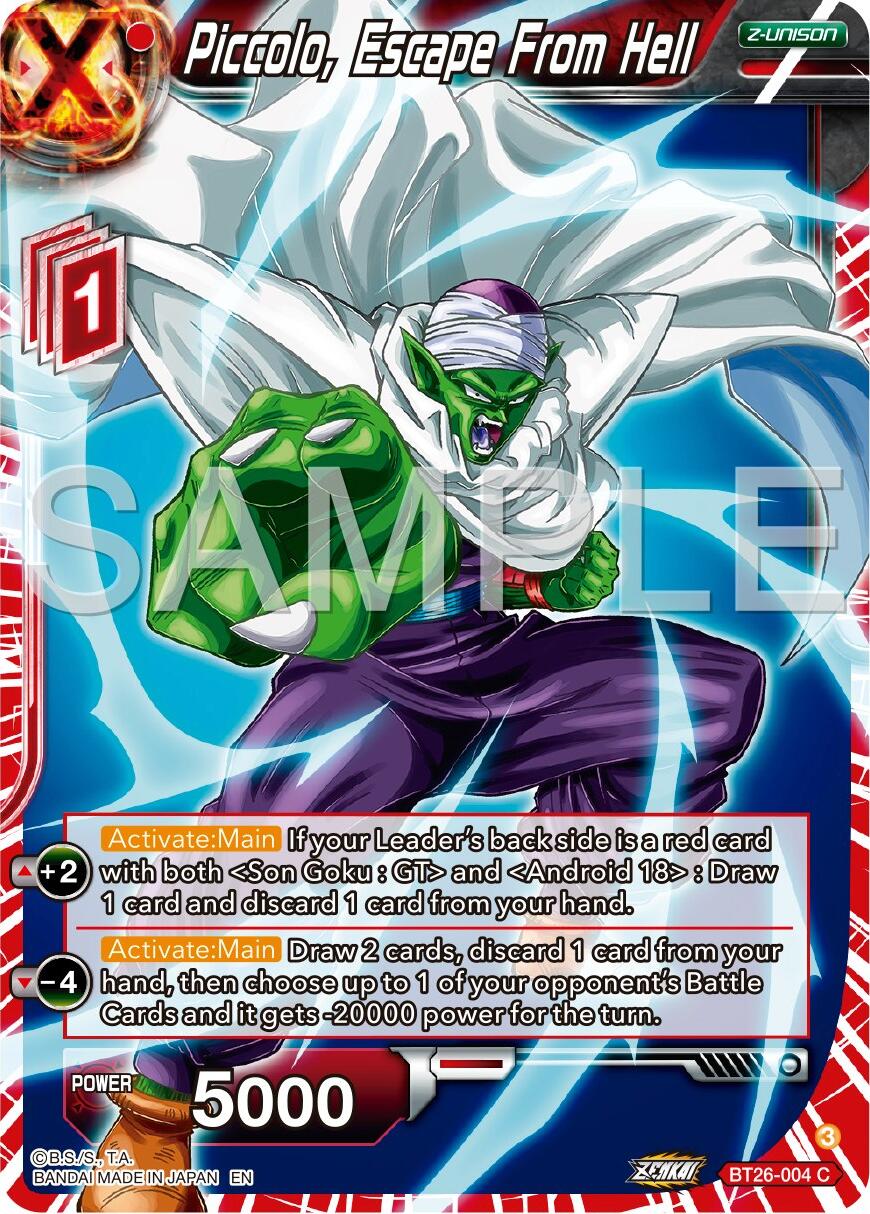 Piccolo, Escape From Hell (BT26-004) [Ultimate Advent] | Odin's Place