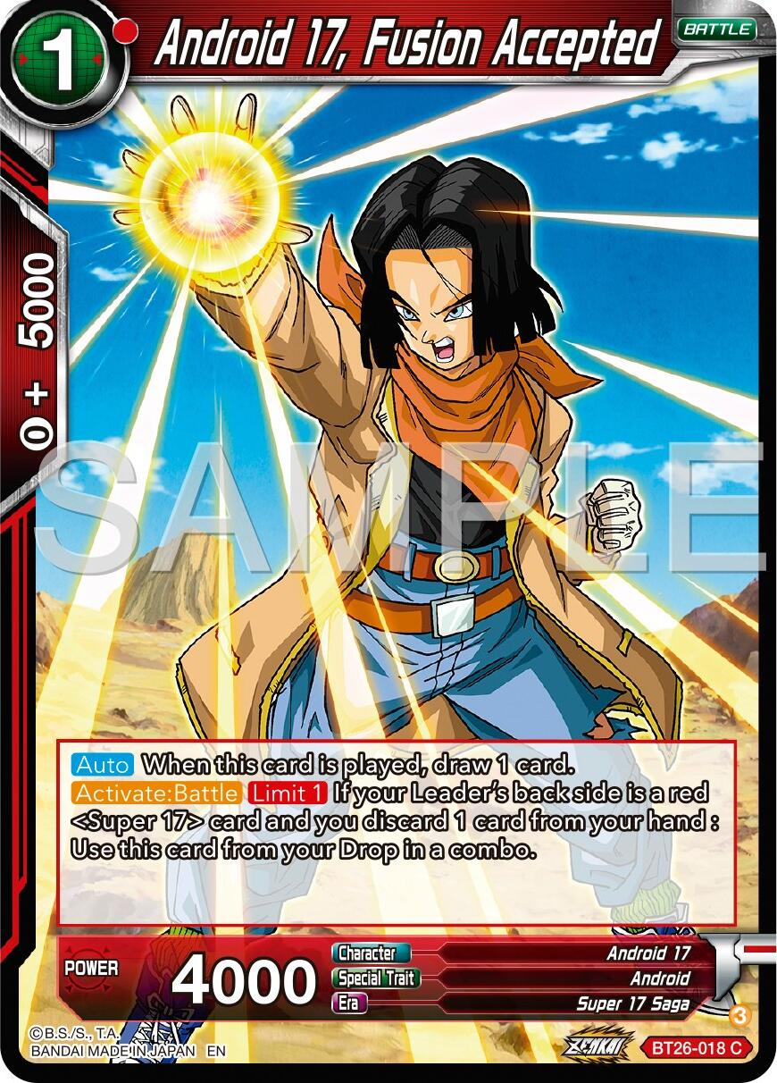 Android 17, Fusion Accepted (BT26-018) [Ultimate Advent] | Odin's Place
