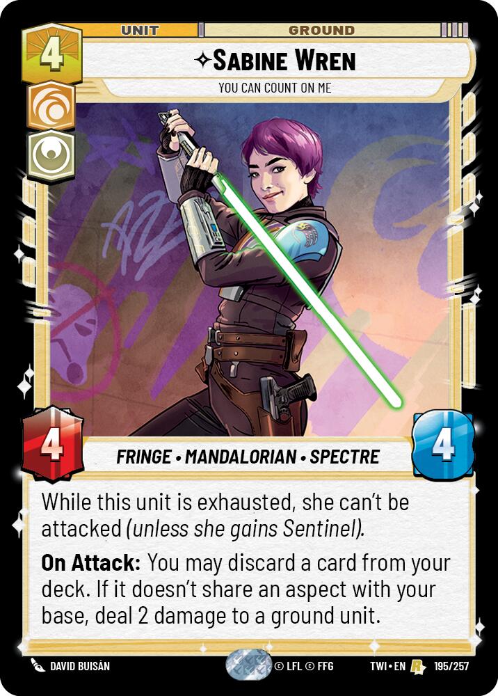 Sabine Wren - You Can Count On Me (195/257) (195/257) [Twilight of the Republic] | Odin's Place