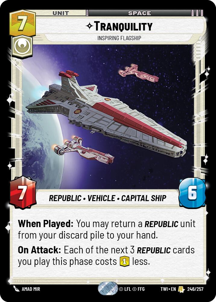 Tranquility - Inspiring Flagship (246/257) (246/257) [Twilight of the Republic] | Odin's Place