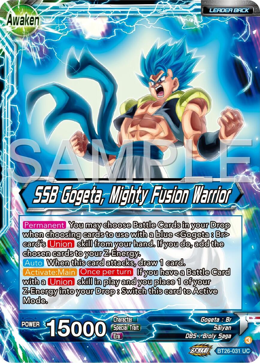 Gogeta // SSB Gogeta, Mighty Fusion Warrior (BT26-031) [Ultimate Advent] | Odin's Place