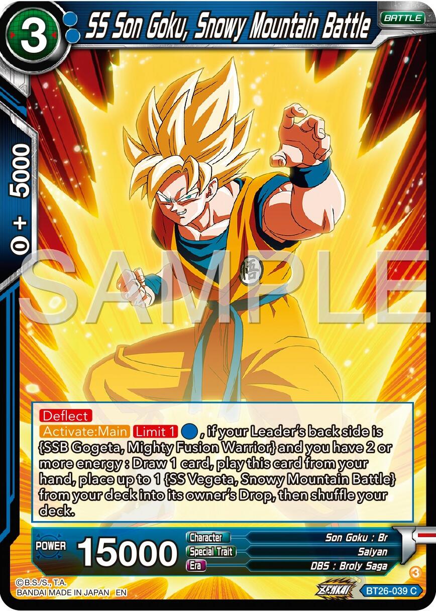 SS Son Goku, Snowy Mountain Battle (BT26-039) [Ultimate Advent] | Odin's Place