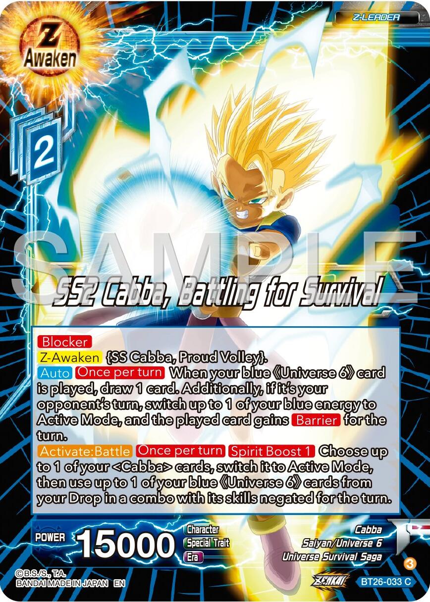 SS2 Cabba, Battling for Survival (BT26-033) [Ultimate Advent] | Odin's Place