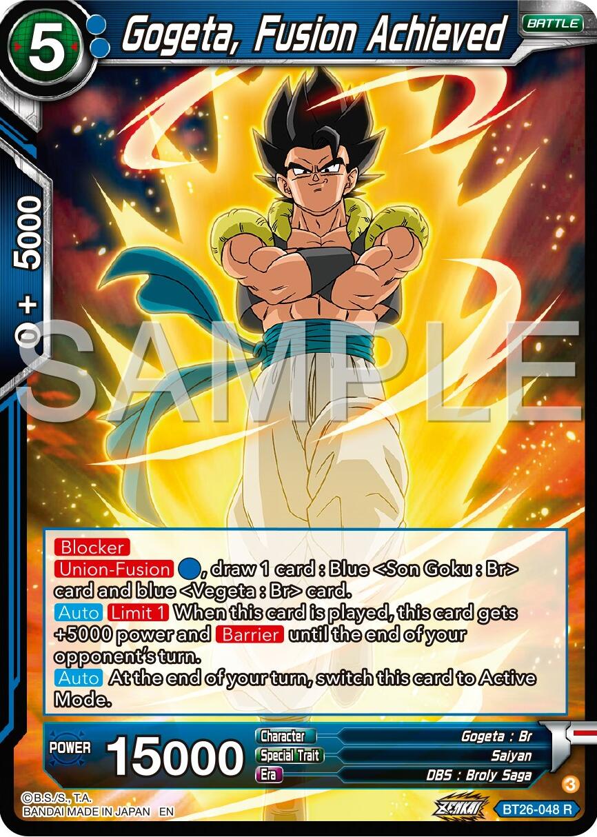 Gogeta, Fusion Achieved (BT26-048) [Ultimate Advent] | Odin's Place