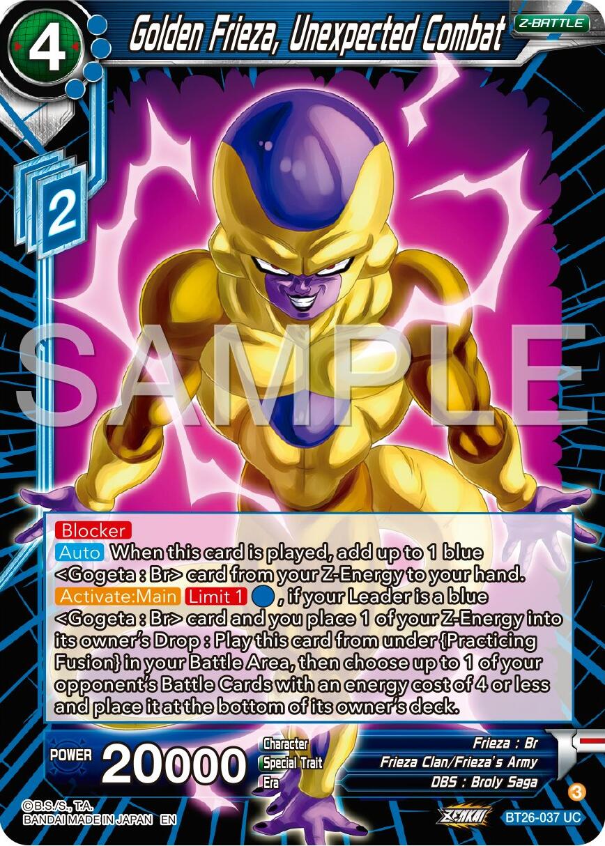 Golden Frieza, Unexpected Combat (BT26-037) [Ultimate Advent] | Odin's Place
