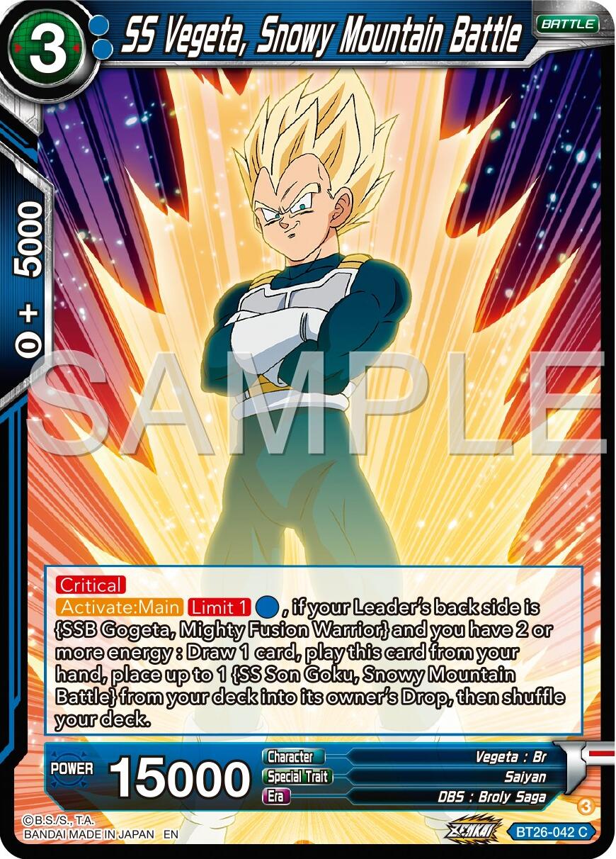 SS Vegeta, Snowy Mountain Battle (BT26-042) [Ultimate Advent] | Odin's Place