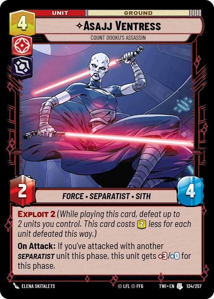 Asajj Ventress - Count Dooku's Assassin (134/257) (134/257) [Twilight of the Republic] | Odin's Place