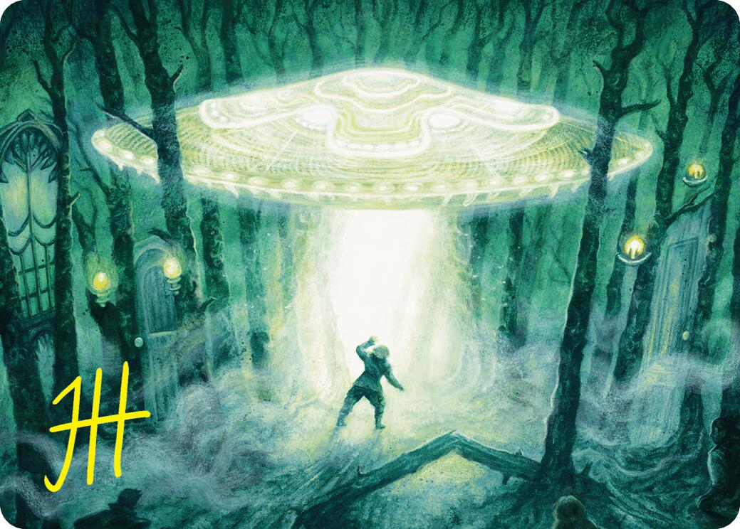 Unidentified Hovership Art Card (Gold-Stamped Signature) [Duskmourn: House of Horror Art Series] | Odin's Place