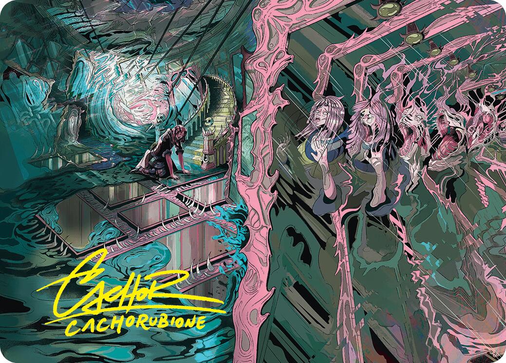 Mirror Room // Fractured Realm Art Card (Gold-Stamped Signature) [Duskmourn: House of Horror Art Series] | Odin's Place
