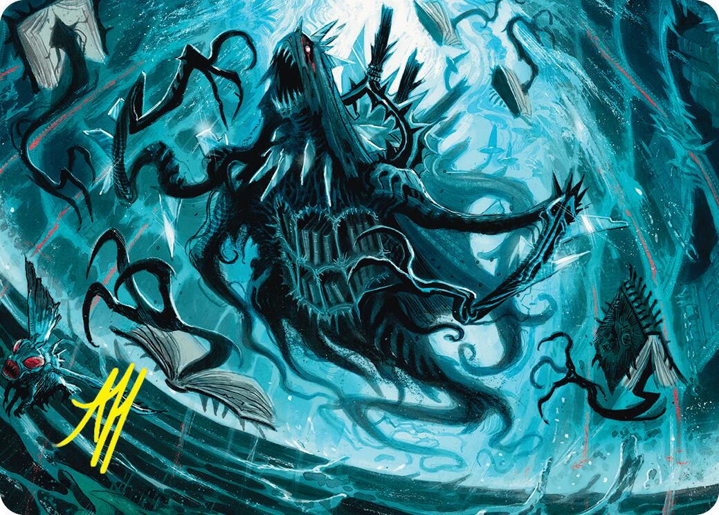 Overlord of the Floodpits Art Card (Gold-Stamped Signature) [Duskmourn: House of Horror Art Series] | Odin's Place