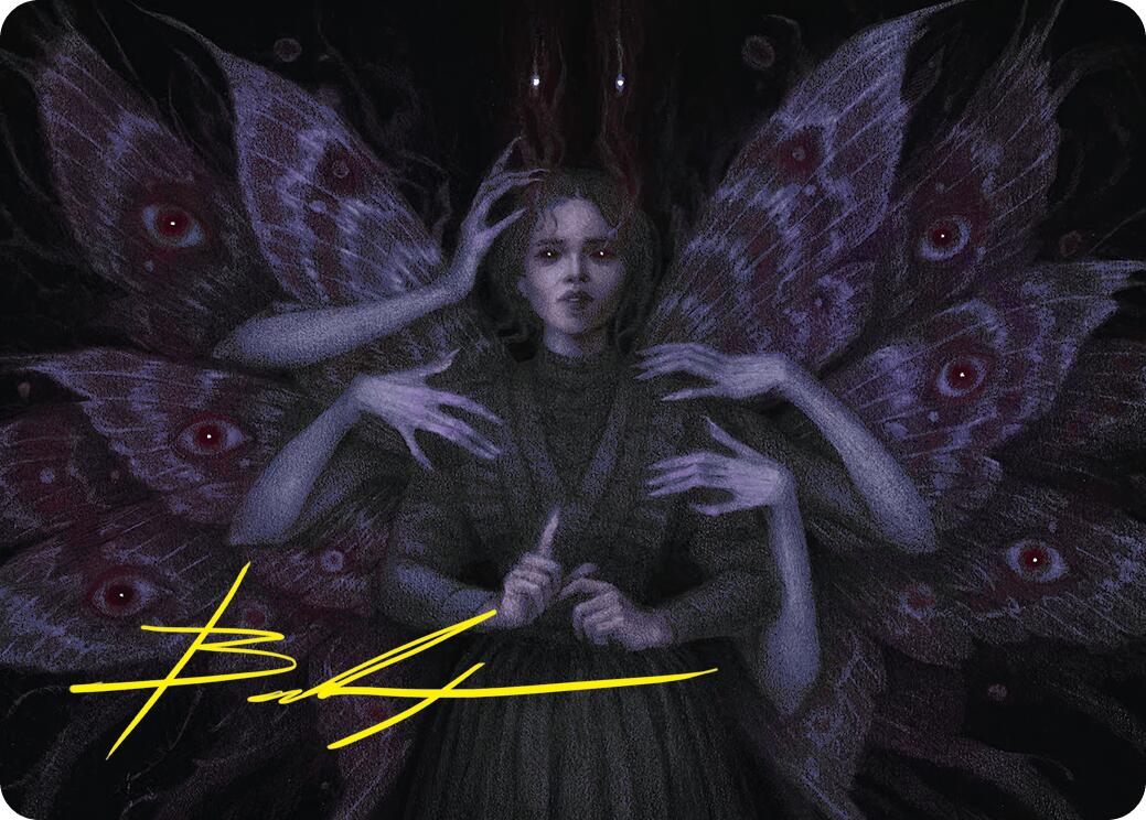 Demonic Counsel Art Card (7/54) (Gold-Stamped Signature) [Duskmourn: House of Horror Art Series] | Odin's Place