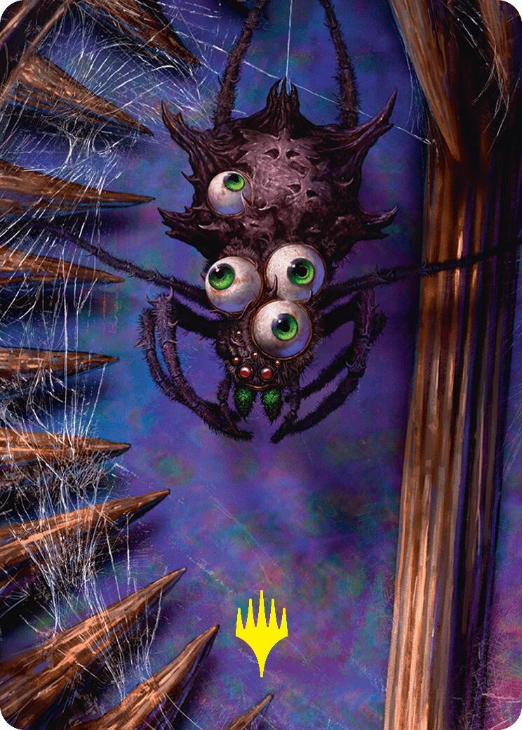 Spider Art Card (Gold-Stamped Planeswalker Symbol) [Duskmourn: House of Horror Art Series] | Odin's Place
