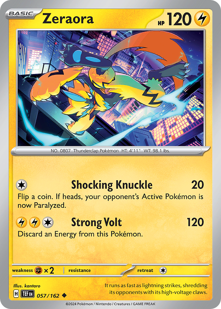 Zeraora (057/162) [Scarlet & Violet: Temporal Forces] | Odin's Place