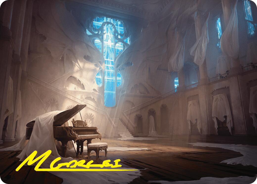 Plains Art Card (Gold-Stamped Signature) [Duskmourn: House of Horror Art Series] | Odin's Place
