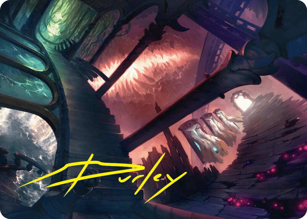 Terramorphic Expanse Art Card (Gold-Stamped Signature) [Duskmourn: House of Horror Art Series] | Odin's Place